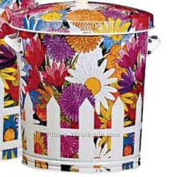 15-1/2"x16-1/2" 20 Gallon Design Tins - Wildflower By Dk