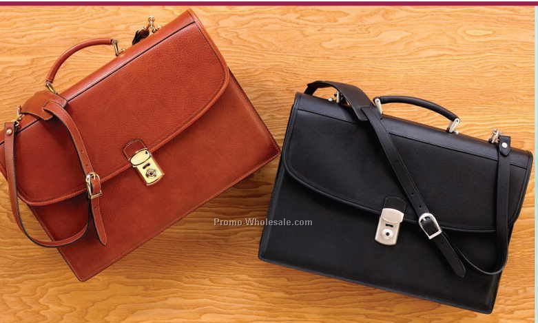Business Leather Barrister Briefcase