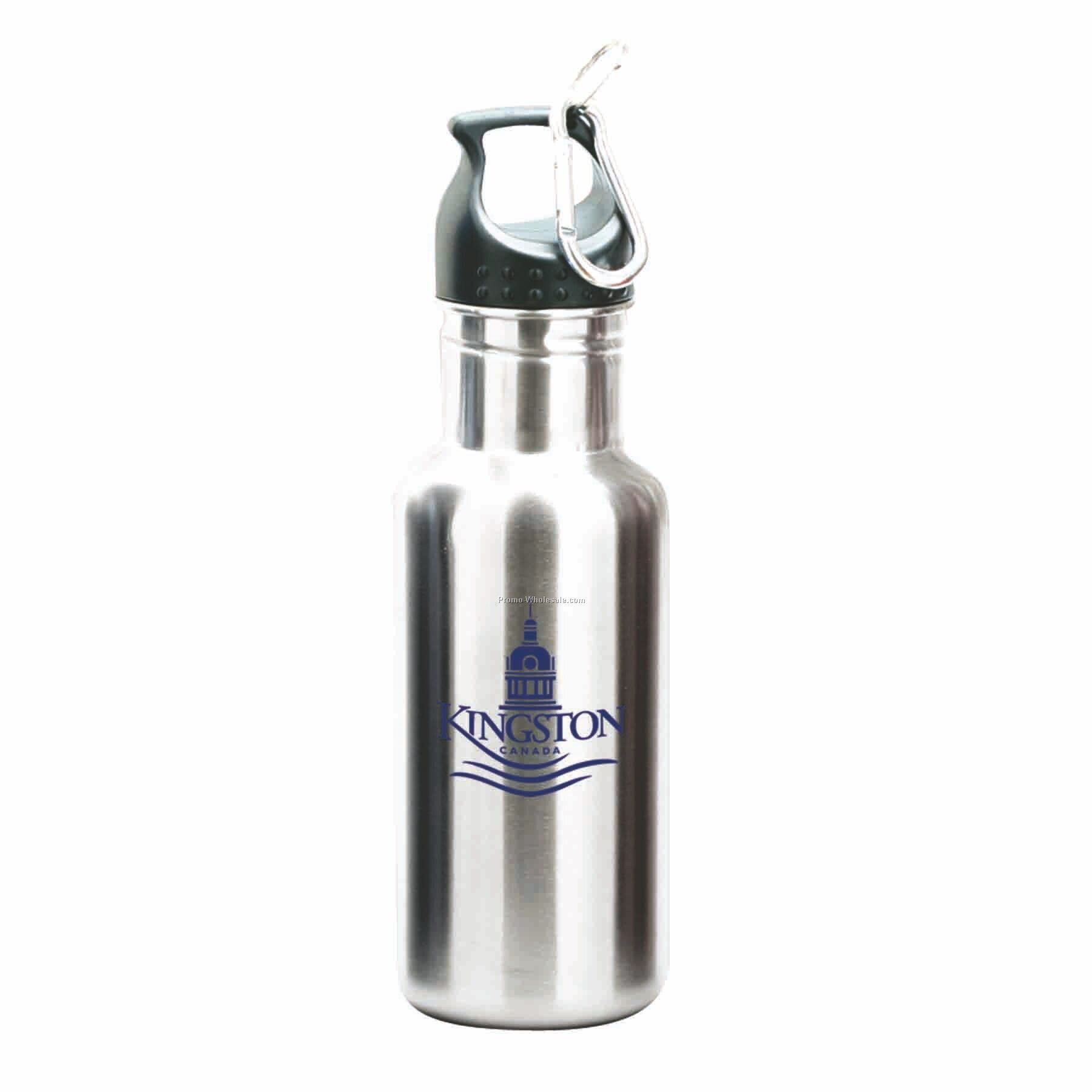 18 Oz Stainless Steel Bottle, Silver