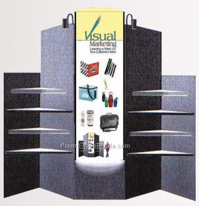 18-panel Modular Display System (14 Solid, 1 Bubble Mural, Triangle Shelf)