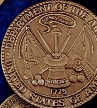 2-1/2" Army Military Seal Die-struck Brass Coin