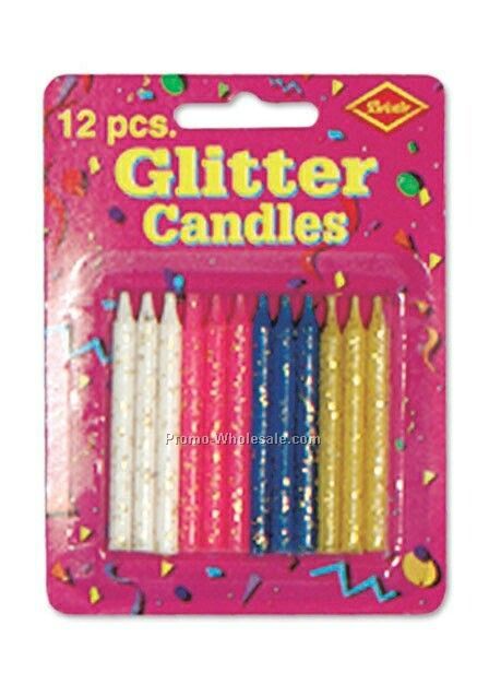 2-1/2" Celebration Glitter Candles