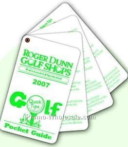2-1/8"x3-1/2" Custom Printed 4 Page Golf Information Booklet