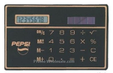2-1/8"x3-1/4"x1/8" Credit Card Solar Calculator