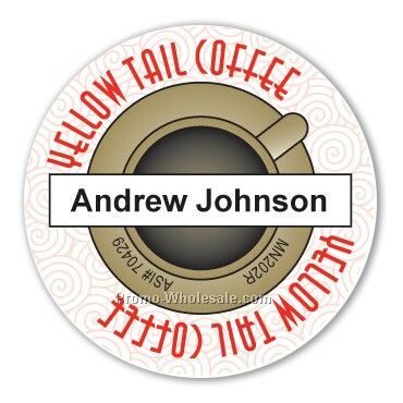 2-3/4" Permanent Personalized Badges/ Nametags - Round