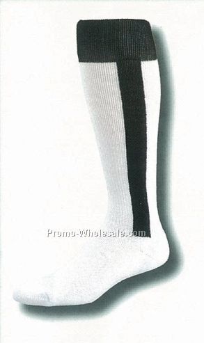 2 In 1 Knit In Stirrup Baseball Heel & Toe Socks (7-11 Medium)