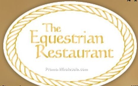 2"x3" Oval Die Label (Blind Embossed)