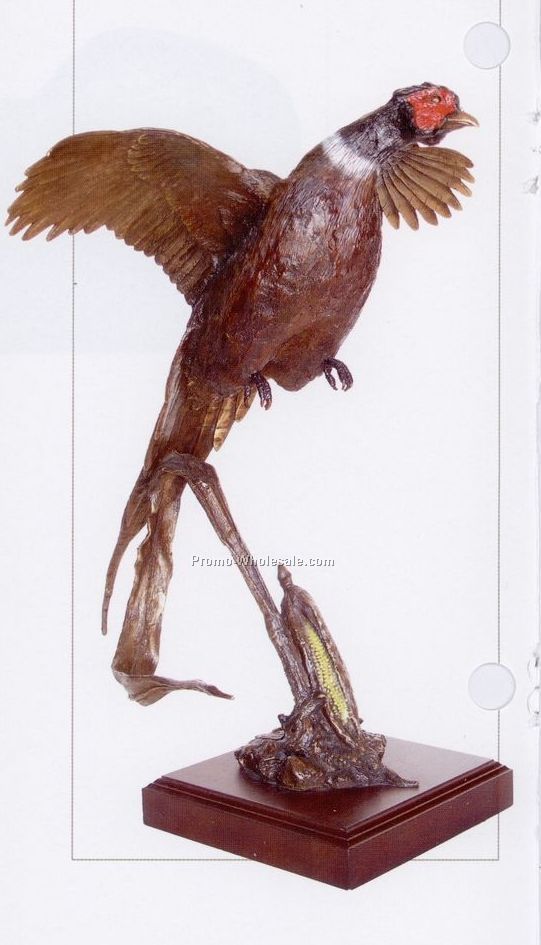 21-1/2" On The Wing Pheasant Sculpture