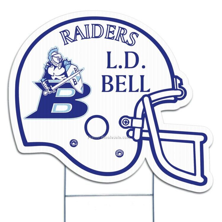 24"x24" Football Helmet Die Cut Yard Sign