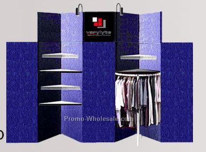 26-panel Modular Display (1 Light Box/ 5 Triangle Shelf/ Clothing Rod)