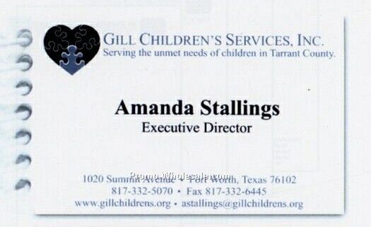 3-1/2"x2" Business Card Notepad (Cards Printed)