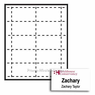 3-1/2"x2" Custom Nametag Inserts - 2 Color