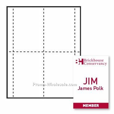 3-1/2"x5-3/4" Custom Nametag Inserts - 1 Color