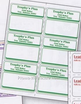 3-1/3"x4" Laser Sheet Labels (1 Color)