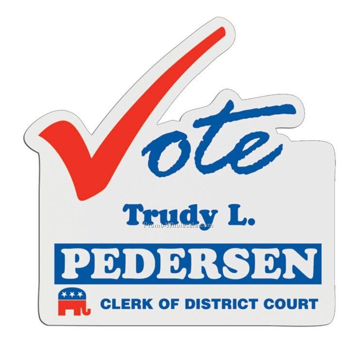 3-1/4" Vote Plastic Badge