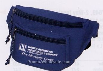 3 Pocket Nylon Fanny Pack 8"x4-1/2"x3"