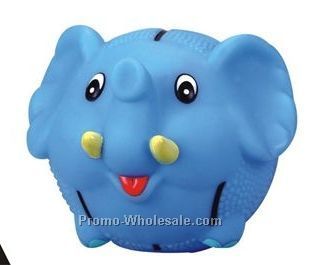 3"x3-1/8"x2-1/2" Rubber Basketball Shaped Elephant Bank