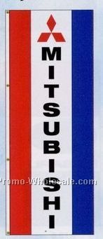 3'x8' Single Face Dealer Interceptor Logo Flags - Mitsubishi