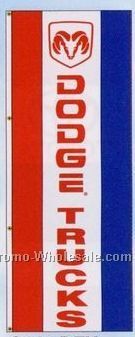 3'x8' Stock Dealer Logo Single Face Drape Flag - Dodge Trucks