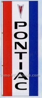 3'x8' Stock Dealer Logo Single Face Drape Flag - Pontiac