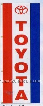 3'x8' Stock Double Face Dealer Rotator Logo Flags - Toyota