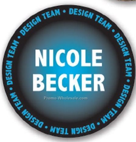 4-1/2" Full Color Round Personalized Nameplate