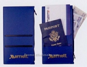 4-1/2"x8-1/2" Leather Travel Pouch/Passport Holder