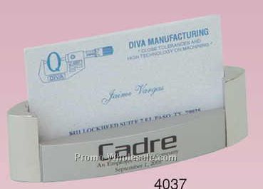 4-1/4"x1"x1-3/8" Chrome Plated Zinc Business Card Holder (Screened)