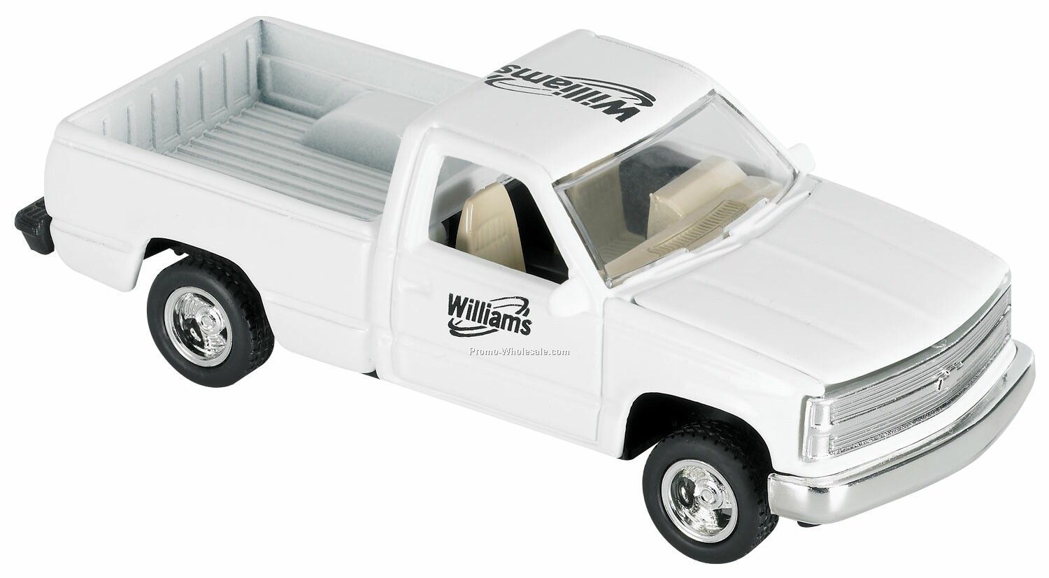 4-5/8" White Chevy Silverado Die Cast Vehicles