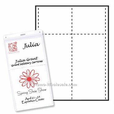 4"x3" & 4"x8" Custom Nametag Inserts - 2 Color