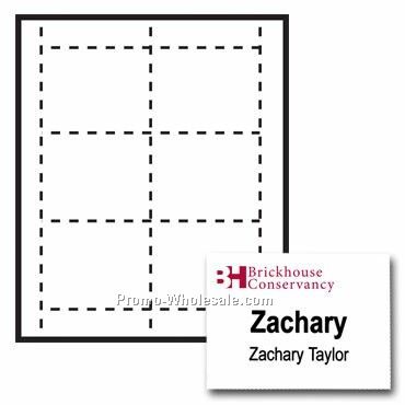 4"x3" Custom Nametag Inserts - 2 Color