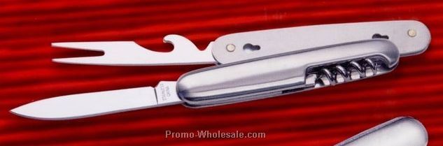 4"x3/4" Detachable Fork & Knife With Corkscrew Opener