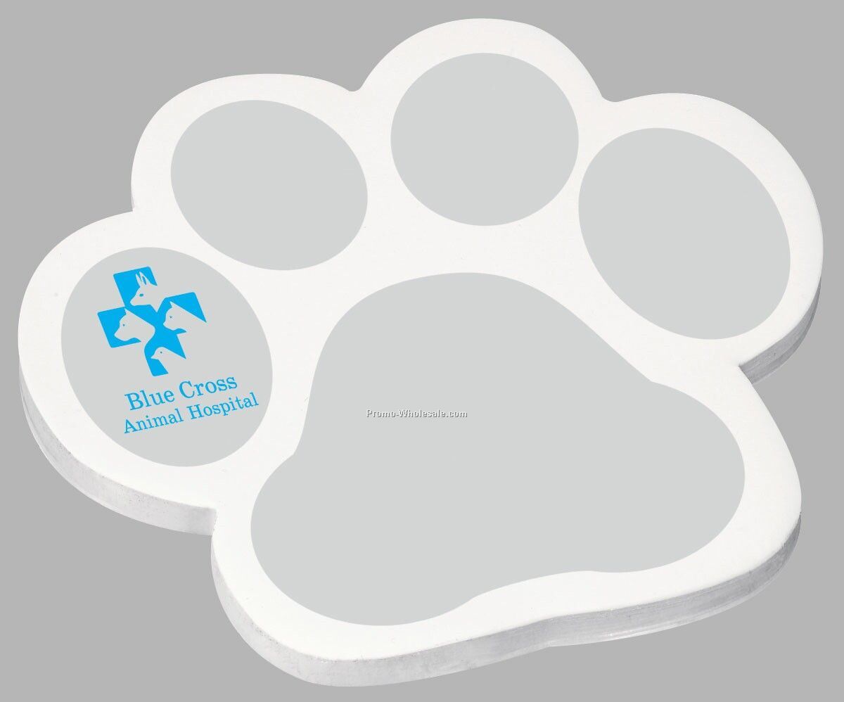 4"x4" Earth Friendly Adhesive Notes - Paw Shaped (25)