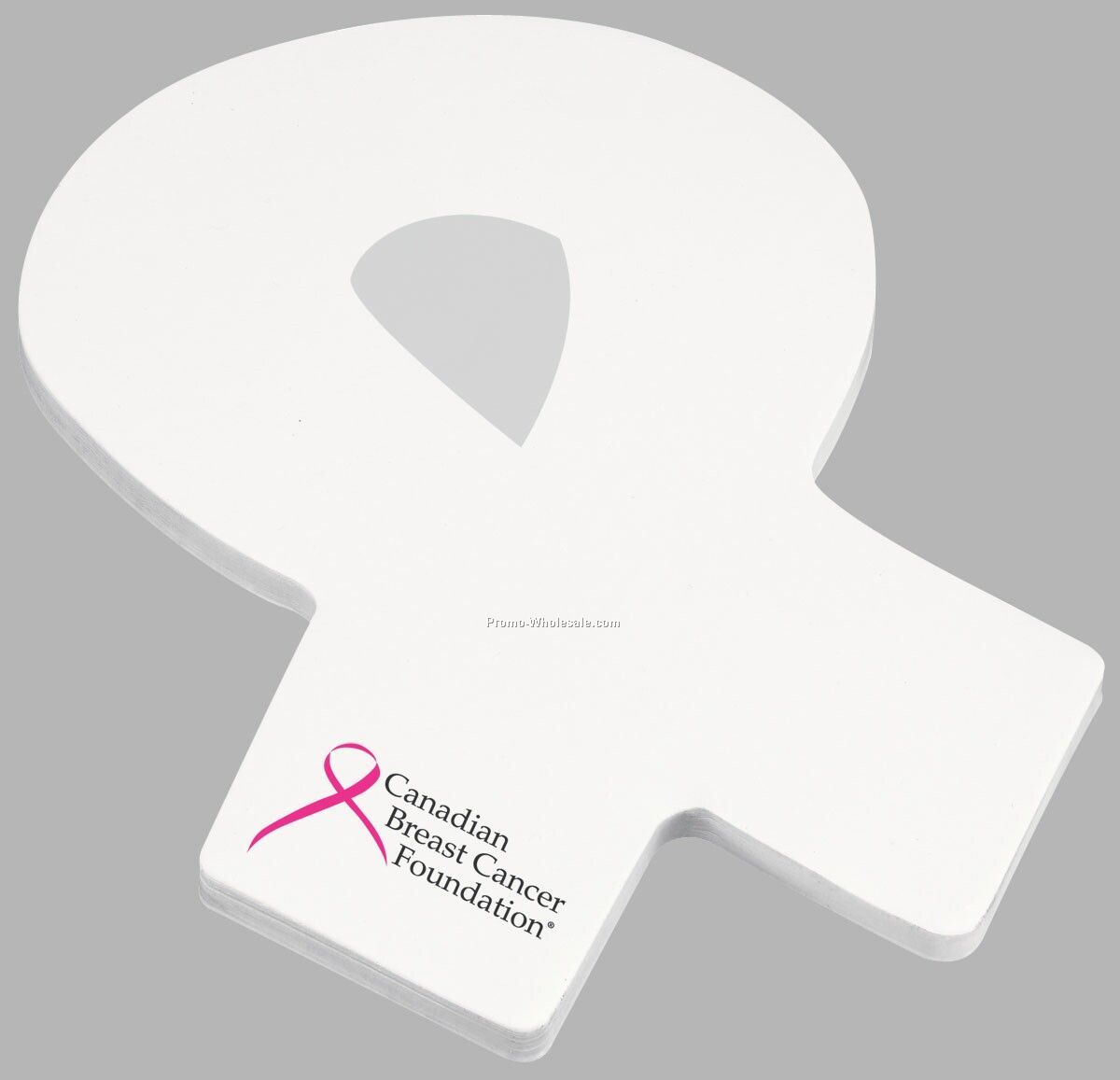 4"x6" Earth Friendly Adhesive Notes - Awareness Ribbon Shaped (25)