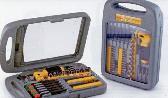 44 Pieces Tool Kit In A Plastic Carrying Case