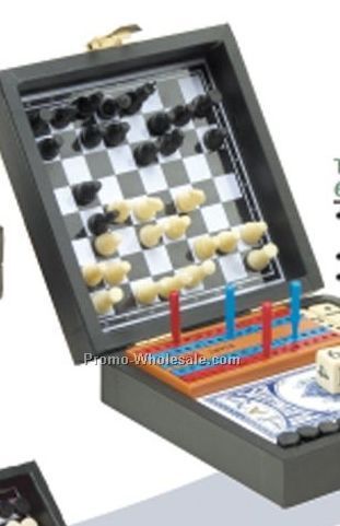 5"x5"x1-1/2" 6-in-1 Game Set