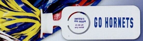 500 Strand Vinyl Pom Poms With Rectangle/ Token Handle (Blank)
