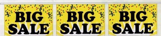 60' Stock Printed Confetti Pennants - Big Sale