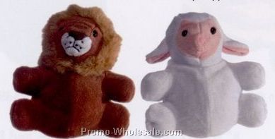 7" Lion / Lamb Stuffed Animal Puppet
