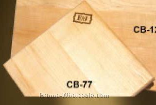 7-1/2"x7-1/2"x3/4" Cutting Board - Hand Cut Wood (Hot Stamped)