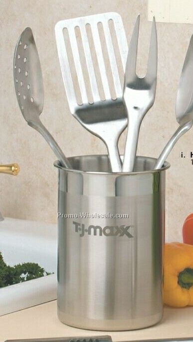 7 Piece Kitchen Utensil Set With Steel Crock