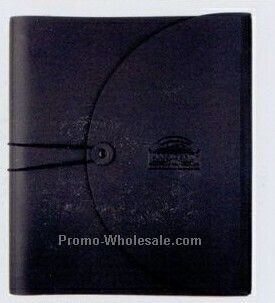 8-1/2"x11" Premium Leather Flap Roll Journal (Bonded Leather)