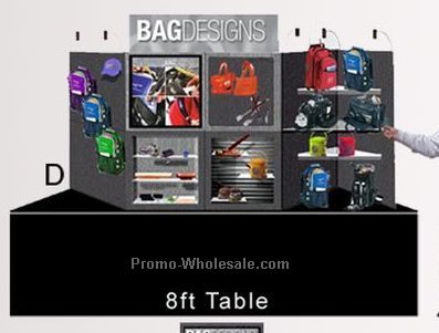 8-ft. Table Top Display (1 Lt Box/1 Adjustable/Slat/3 Triangle/Recess/Sign)