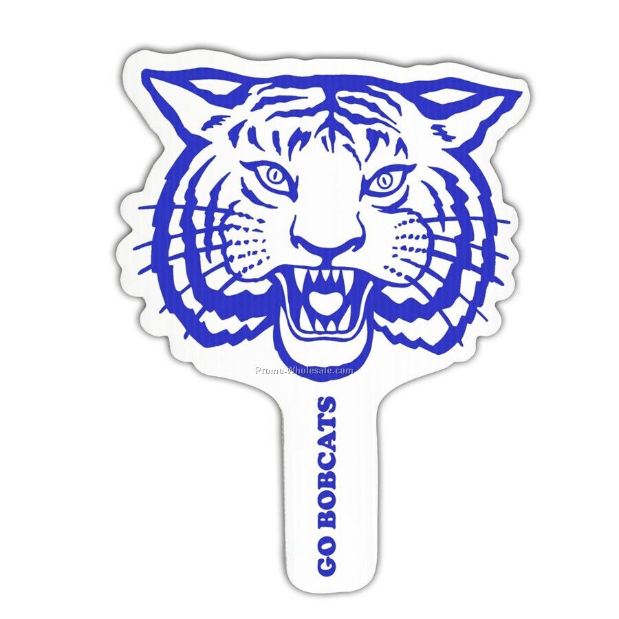 8"x12" Tiger Head Standard Hand Fan