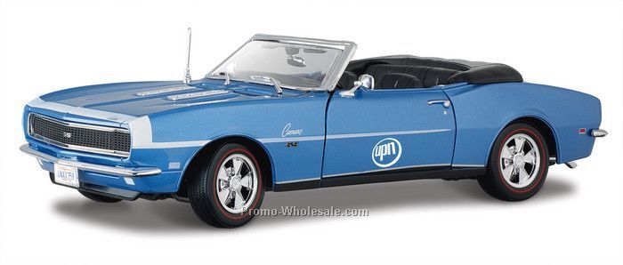 9" Blue 1968 Chevrolet Camaro Ss396 Convertible Die Cast Replica