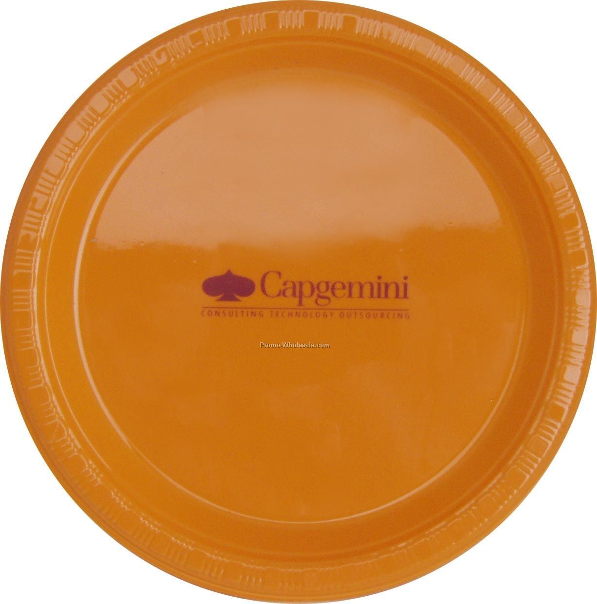 9" Sunkissed Orange Colorware Paper Plate