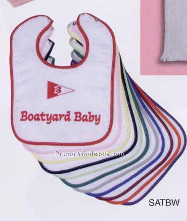9"x12" Velour Terry Snap Closure Baby Bib (Embroidered)