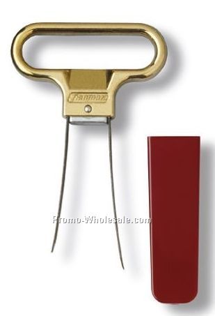 Ahh Super! 2 Prong Brass Plated Cork Extractor