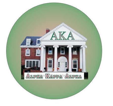 Alpha Kappa Alpha Sorority House Badge W/ Metal Pin (2-1/2")