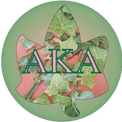 Alpha Kappa Alpha Sorority Ivy Badge W/ Metal Pin (2-1/2")